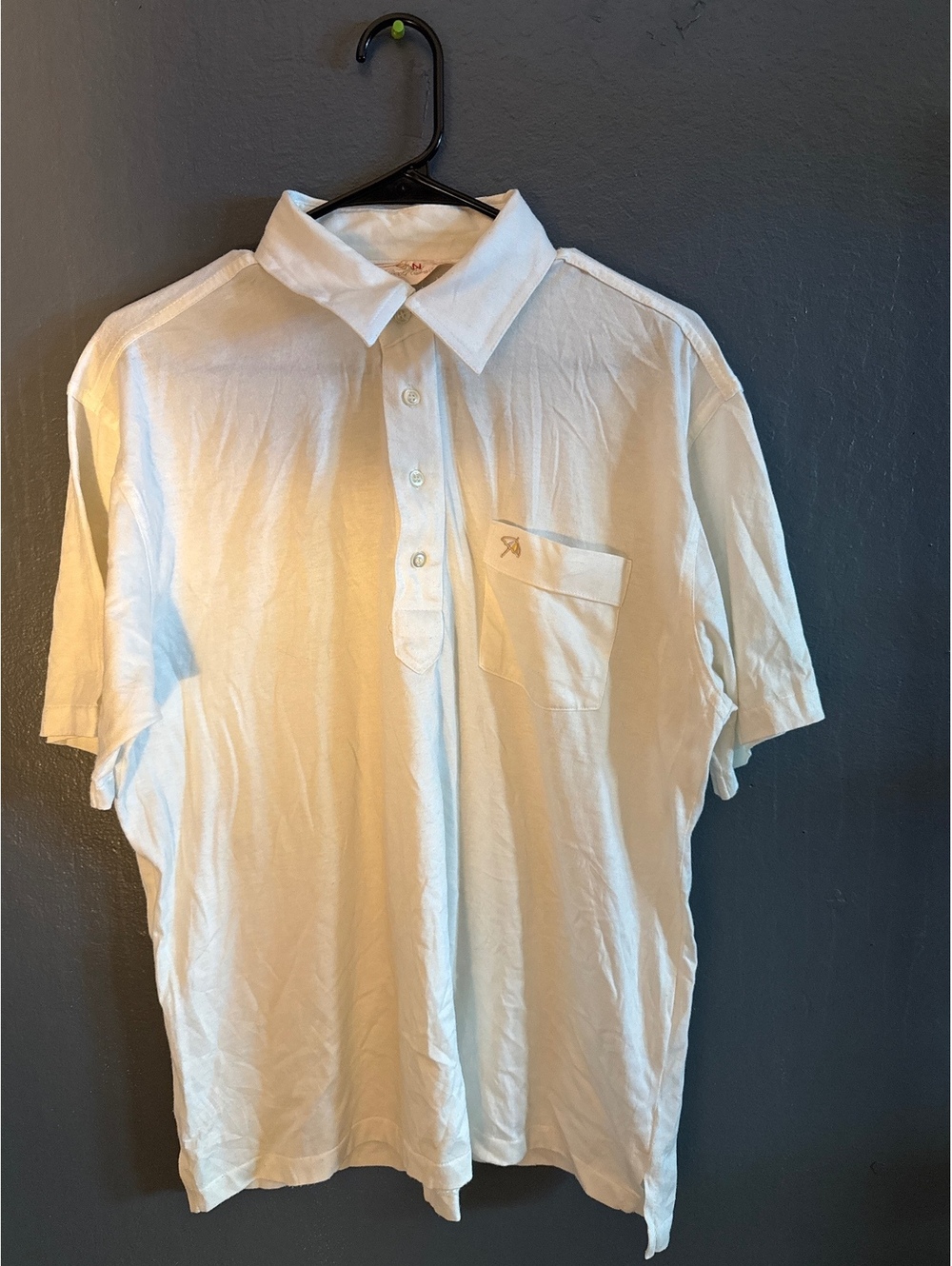 Arnold Palmer Men's White Cotton Polo Shirt - Casual Preppy Style, Short Sleeve